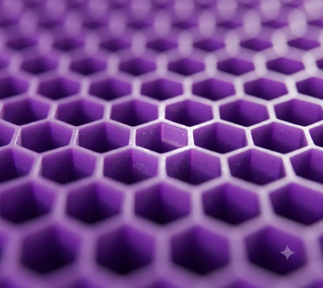 TPE Hyper-Elastic Grid rács makró közelről